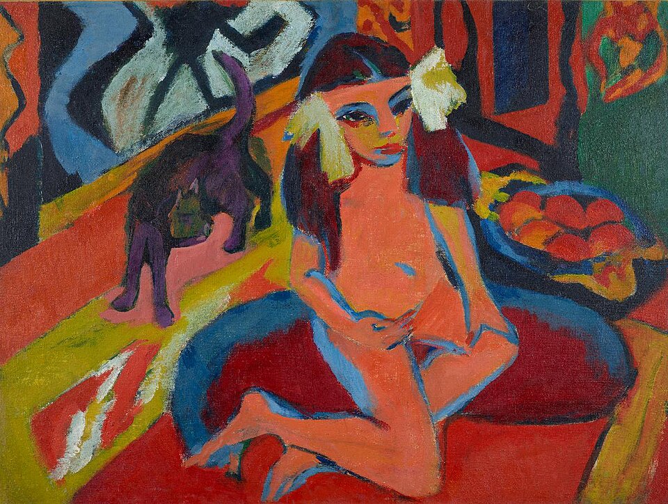 Mädchen mit Katze (Ernst Ludwig Kirchner)