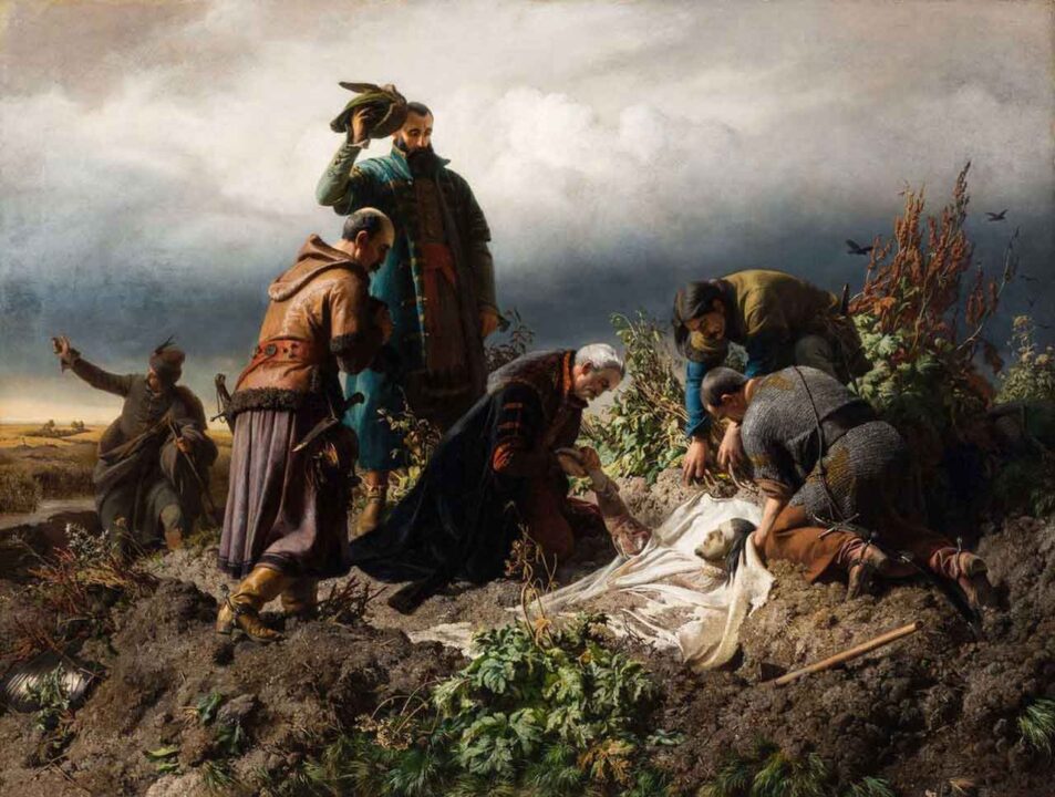 Otkriće tijela kralja Luja II. nakon Mohačke bitke. (Bertalan Székely, 1860.)