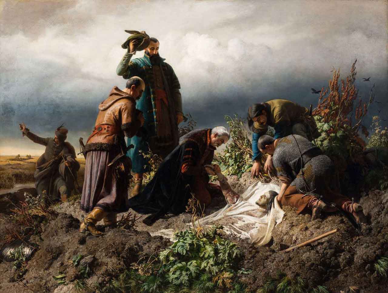 Otkriće tijela kralja Luja II. nakon Mohačke bitke. (Bertalan Székely, 1860.)