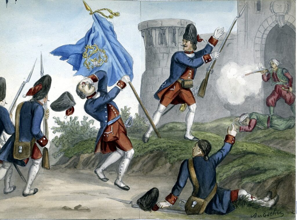 Prikaz profesionalnih mletačkih vojnika (oko 1717. g.)