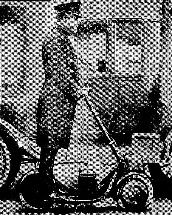 Autoped kojeg je koristio prometni policajac u Newarku, New Jersey (1922.)