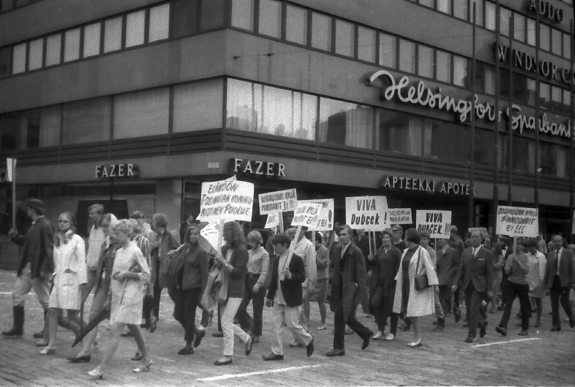 Demonstracije u Helsinkiju protiv sovjetske invazije na Čehoslovačku